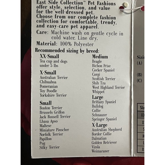 East Side Collection reversible dog Vest Size X-Small Teacup Tiny Dog Vest NEW - Picture 5 of 8